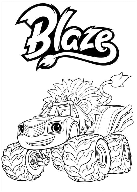 Desenho Imprimivel de Blaze para Colorir em Pdf