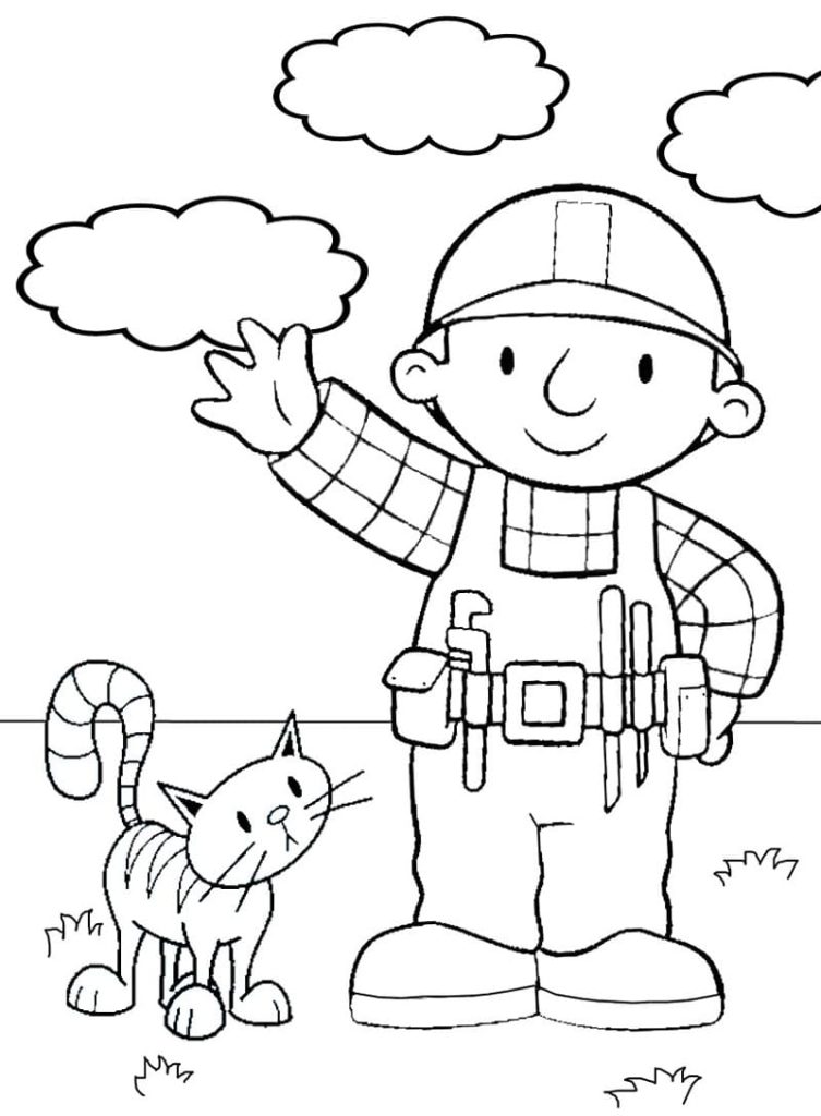 Desenho de Imprimivel Bob o Construtor para Colorir