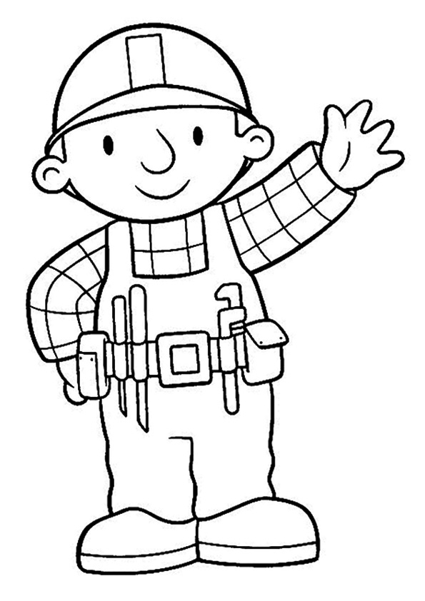Desenho de Bob o Construtor para Colorir