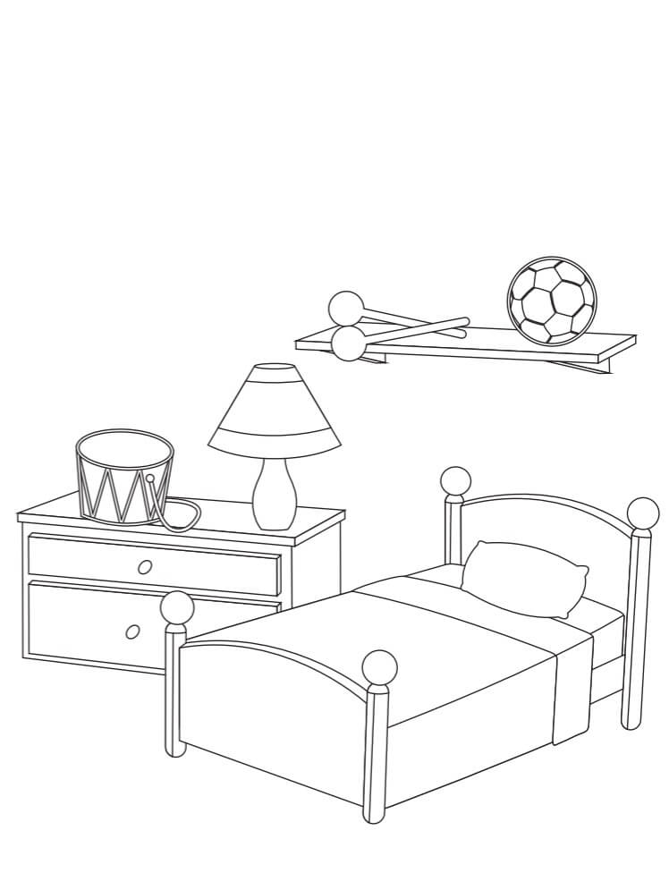 Desenho Quarto em Bob Zoom para Colorir