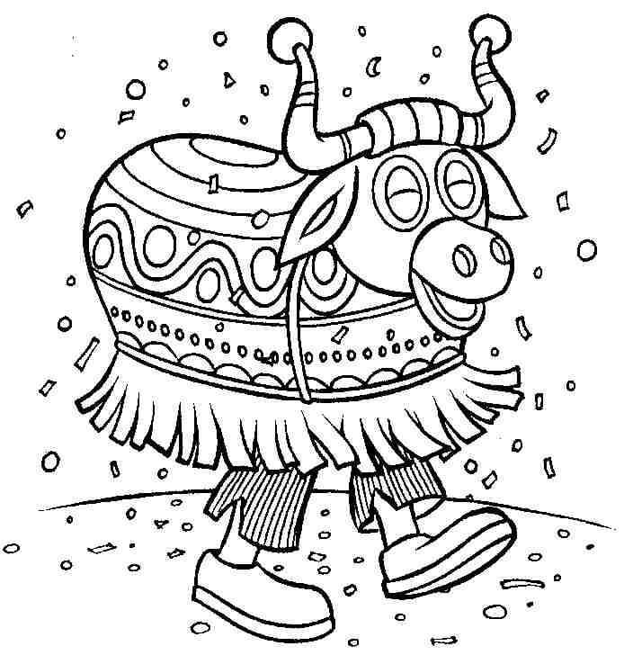 Boi Bumbá para Colorir