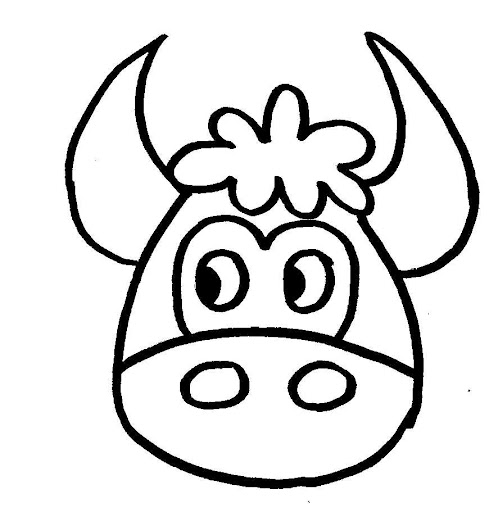 Boi da Cara Preta para Colorir