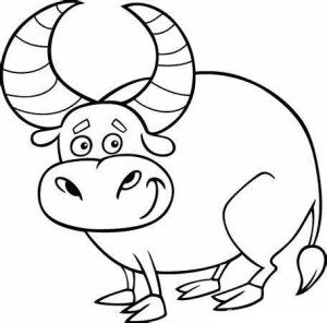 Desenhos de Boi da Cara Preta para Colorir e Pintar