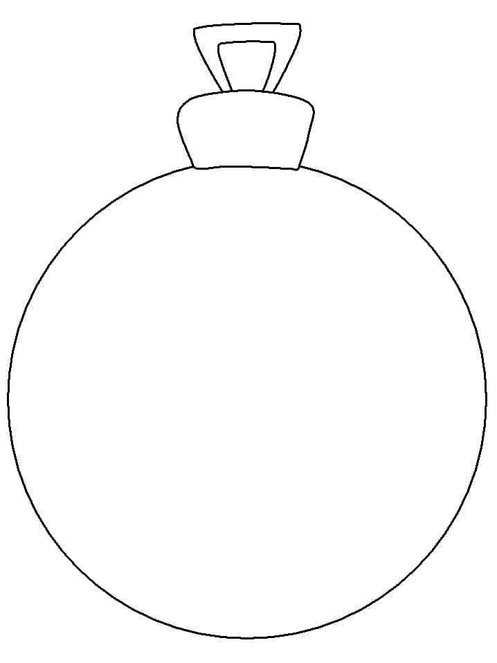 Desenho de Bola de Natal Fácil para Colorir e Pintar