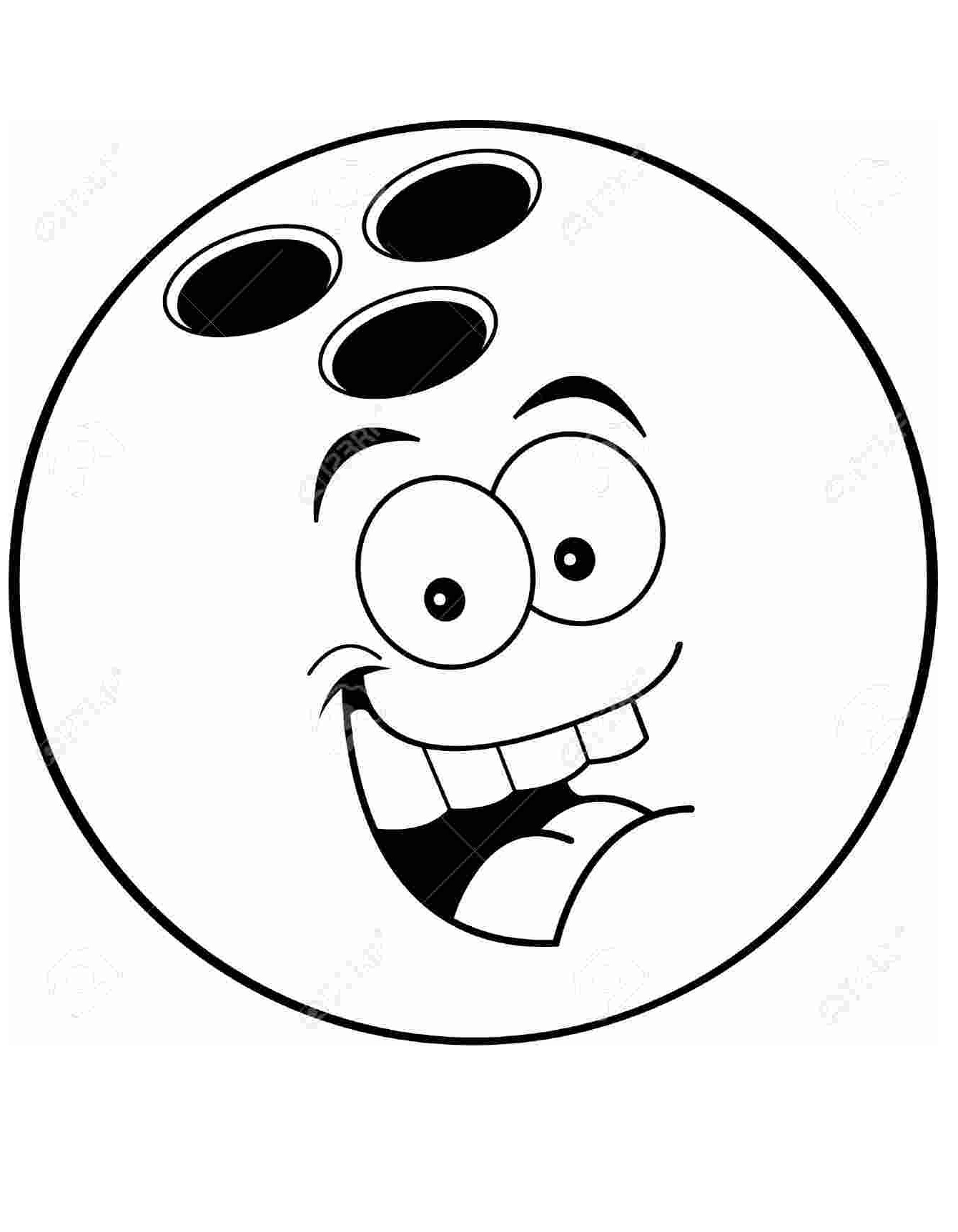 Desenho de Bola de Boliche Divertida para Crianas para Colorir