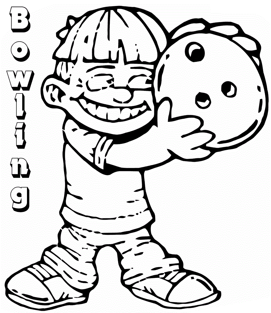 Desenhos de Boliche para Colorir