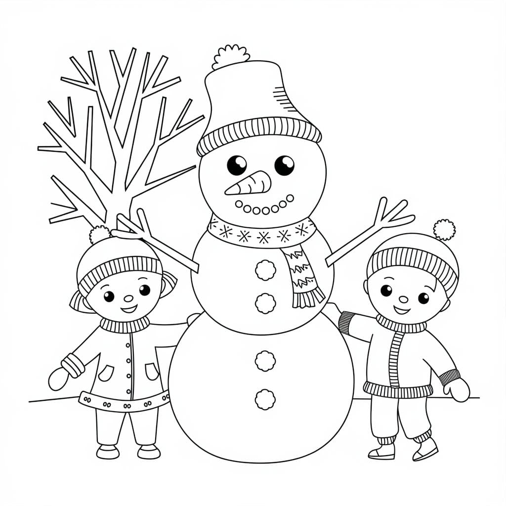 Desenhos de Boneco de Neve para Colorir