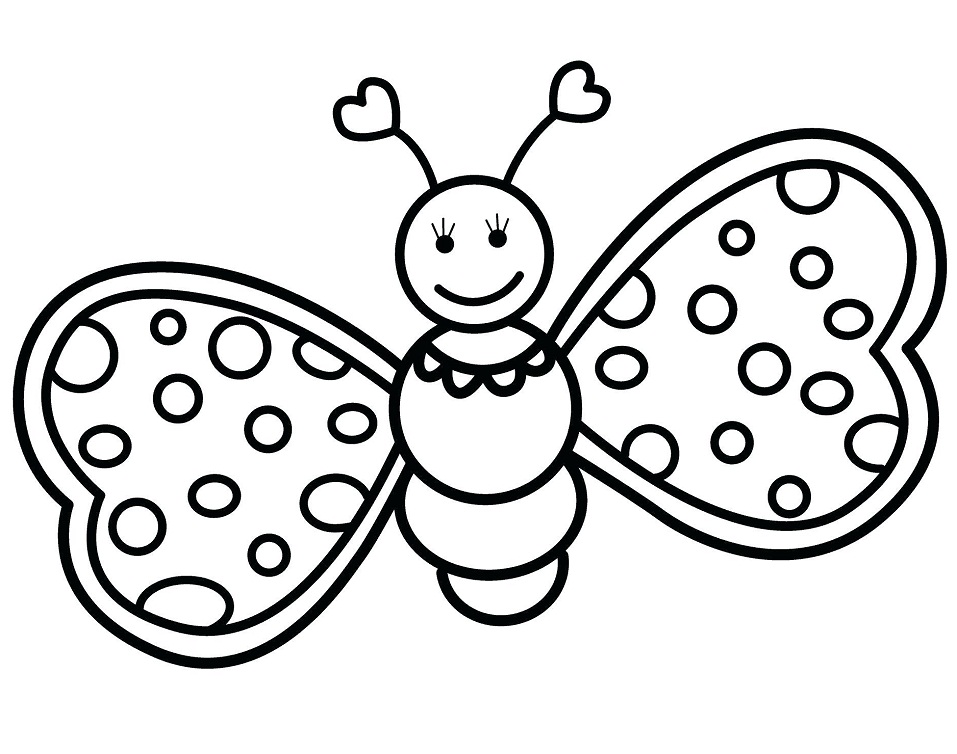 Desenho de Borboleta Download para Imprimir e Colorir e Pintar