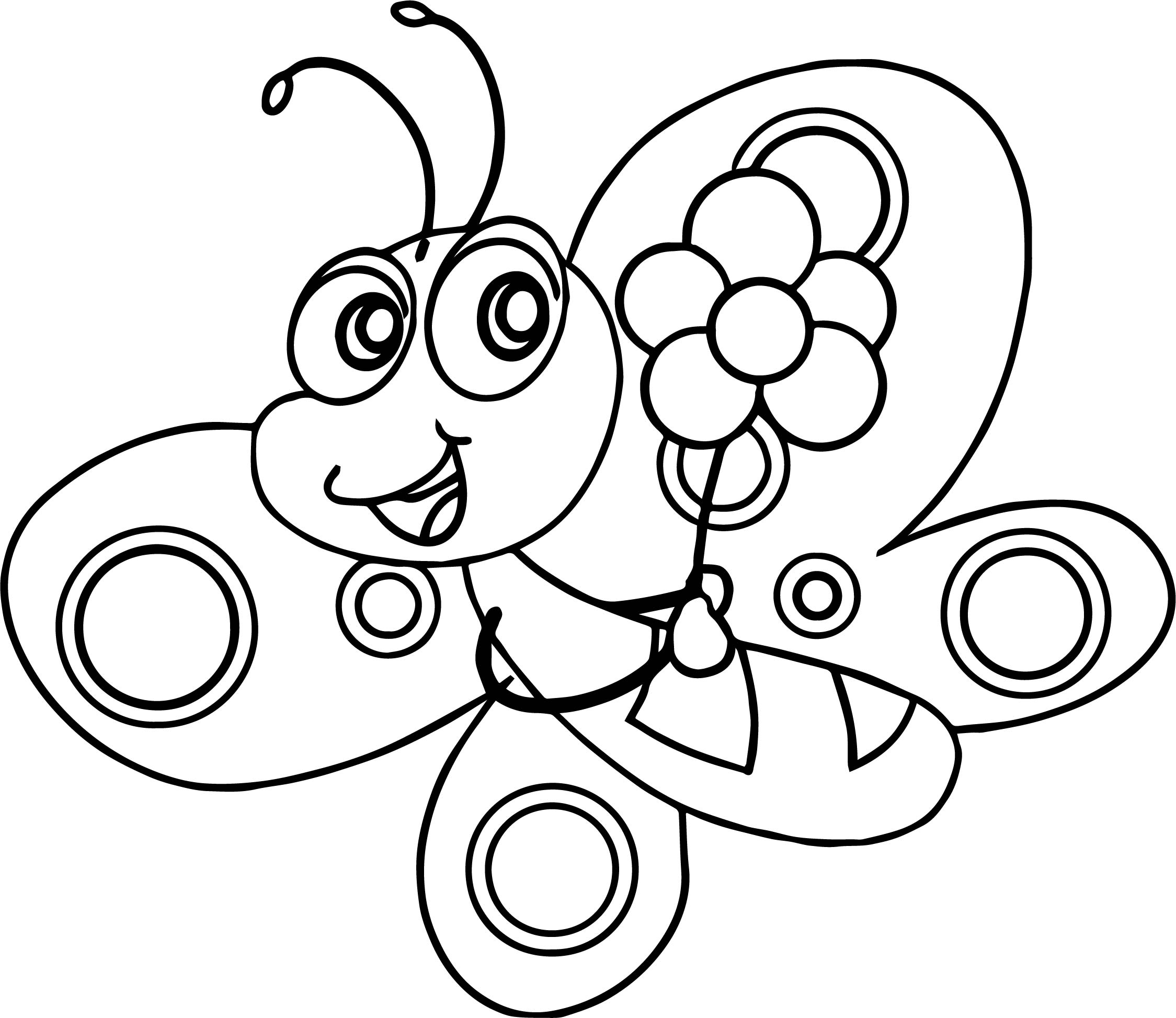 Desenho de Borboleta para Colorir Imprimivel e Pintar
