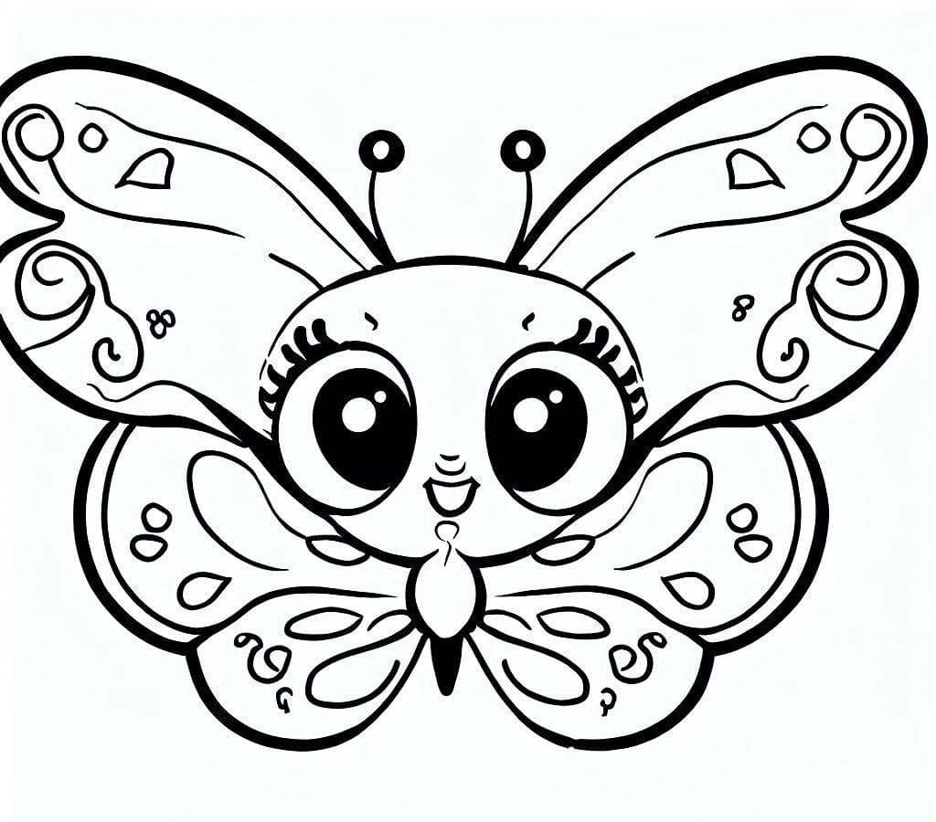 Desenho de Borboleta para Imprimir Grátis Download e Pintar