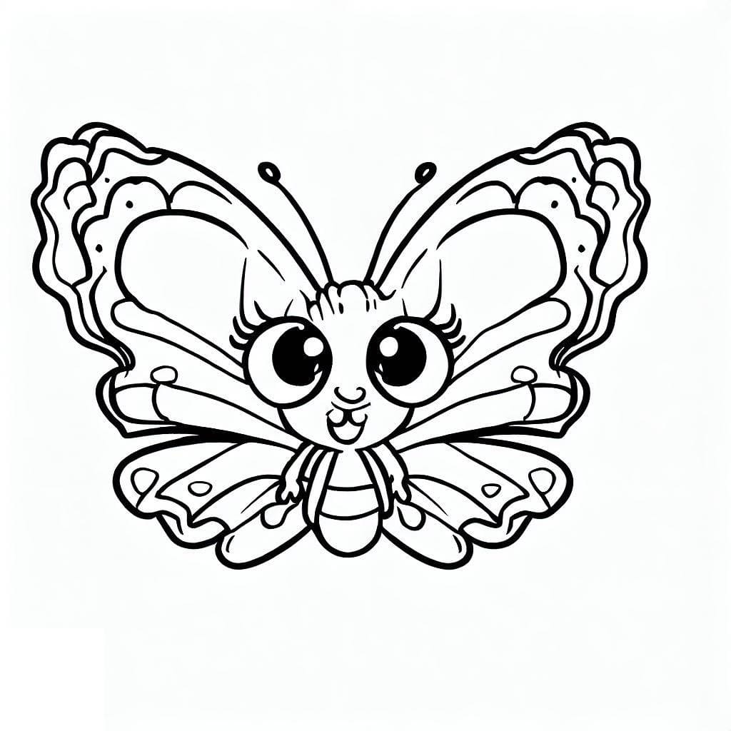 Desenho de Linda Borboletinha para Colorir e Pintar