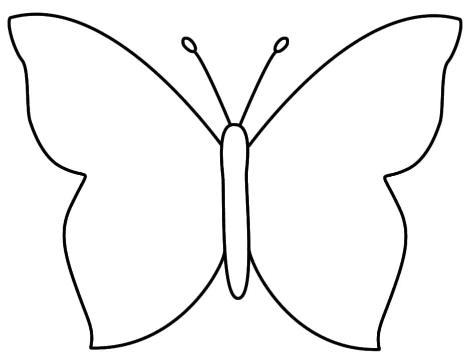 Desenho Molde de Borboleta Pdf para Colorir e Imprimir e Pintar