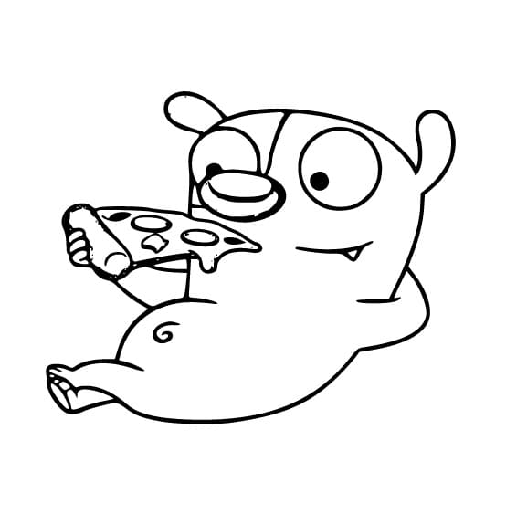 Desenho de Boris e Rufus para Colorir Usando Giz de Cera e Pintar