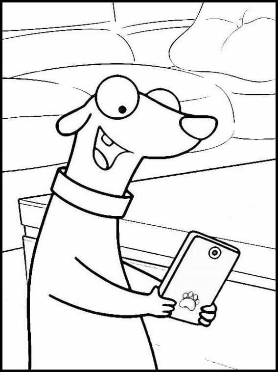 Desenho de Feliz Rufus para Colorir e Pintar