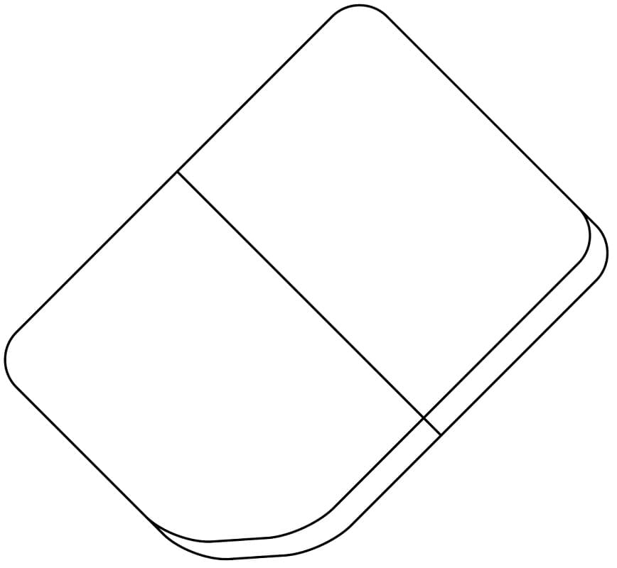 Desenho de Borracha com Detalhes para Colorir e Imprimir e Pintar