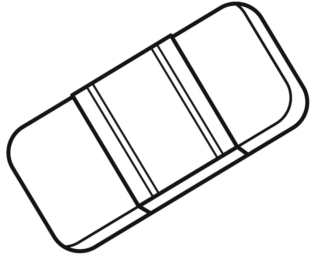 Desenho de Borracha Simples para Colorir e Imprimir e Pintar