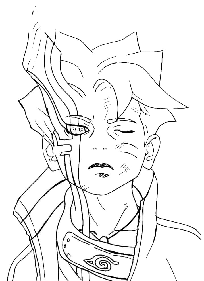 Desenho Boruto Otsutsuki para Colorir e Pintar