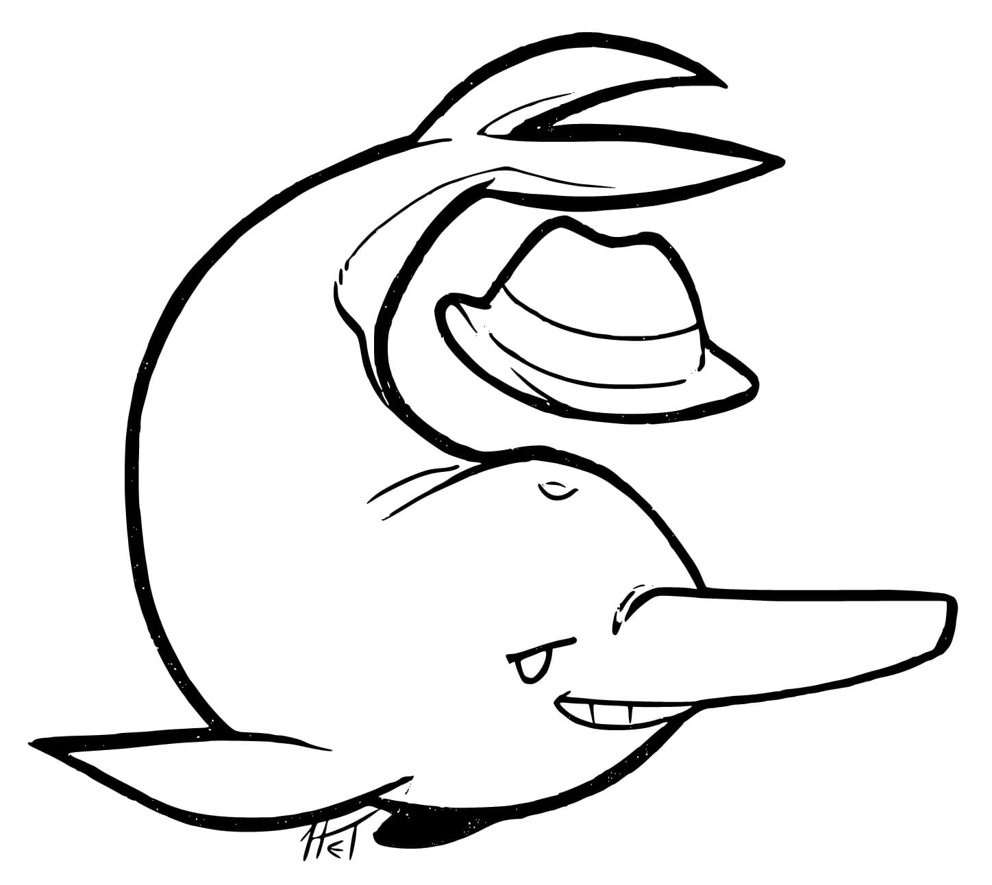 Desenho de Boto Cor de Rosa para Colorir e Imprimir Pdf Grátis e Pintar