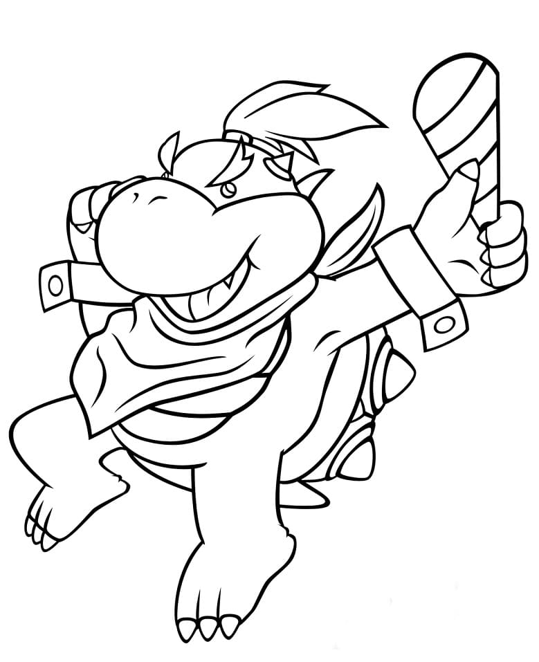 Desenho de Bowser Jr de Mário para Colorir e Pintar