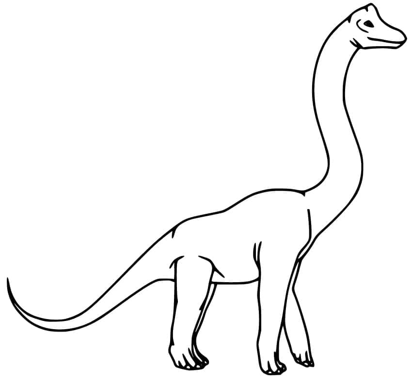 Desenho de Imagem do Dinossauro Braquiossauro para Colorir e Pintar