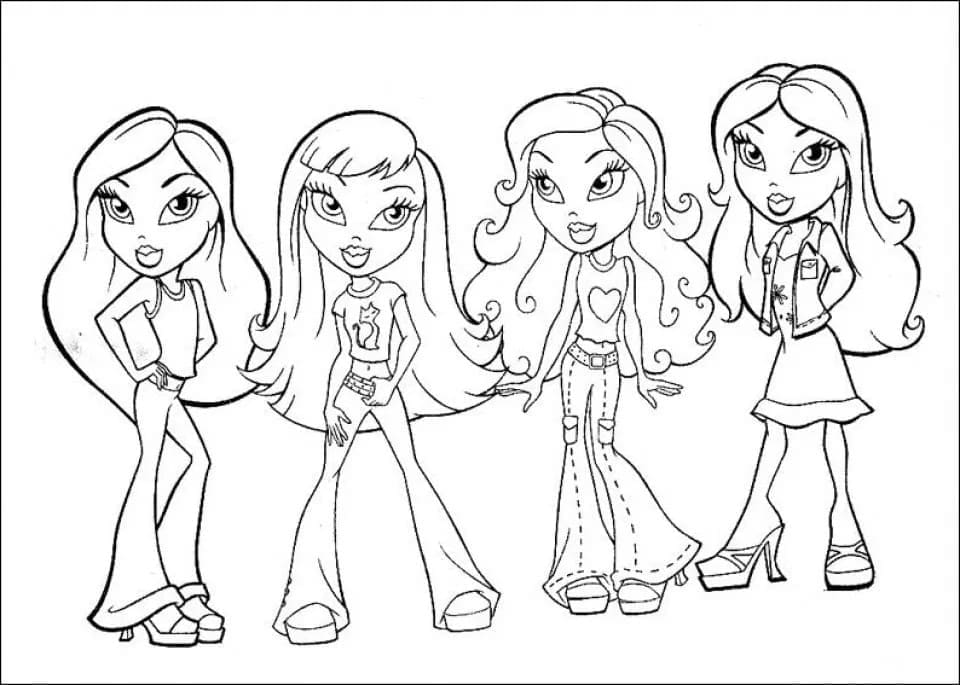 Desenho de Bratz Grátis para Colorir e Pintar