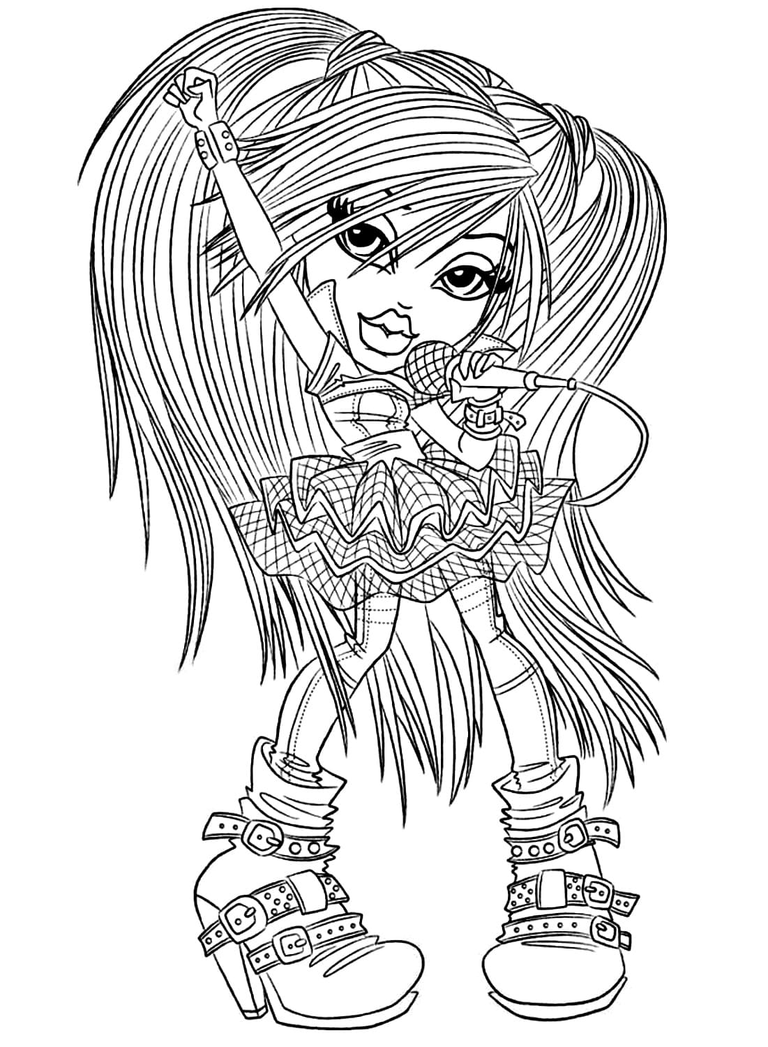 Desenho de Bratz Imprimivel Grátis para Crianças para Colorir e Pintar