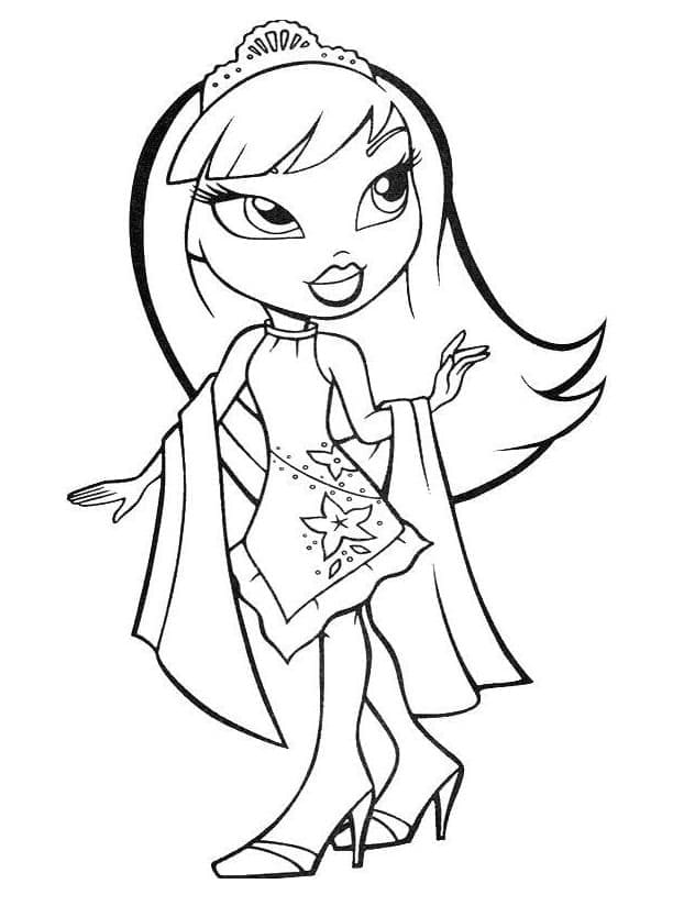 Desenho de Bratz Meygan para Colorir e Pintar
