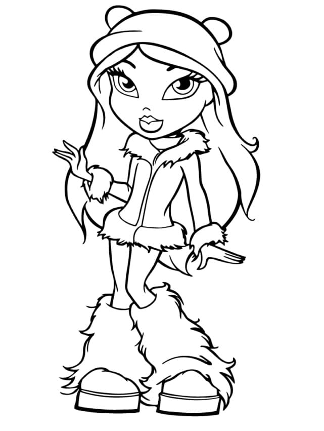 Desenho de Yasmin Bratz para Colorir e Pintar