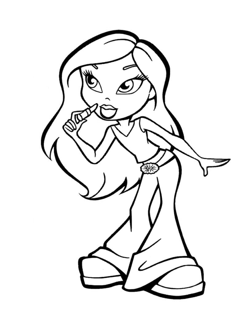 Desenho de Yasmin de Bratz para Colorir e Pintar