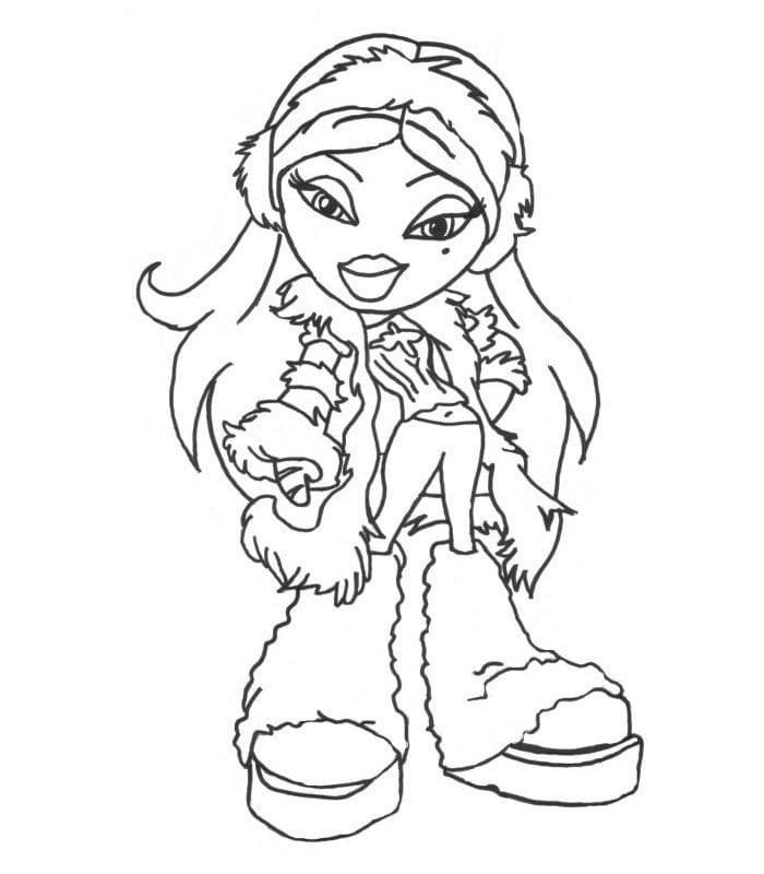 Desenho de Bratz Chibi para Colorir e Imprimir e Pintar