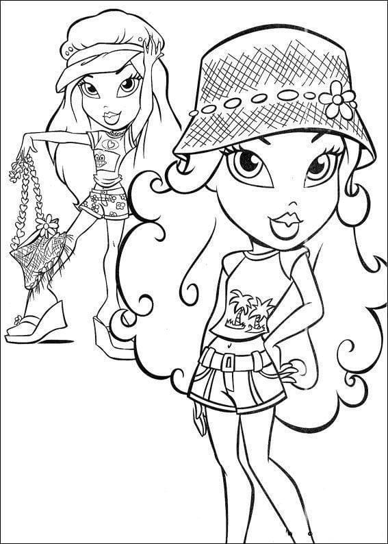 Desenho de Bratz com Sapatos Altos para Colorir e Imprimir e Pintar