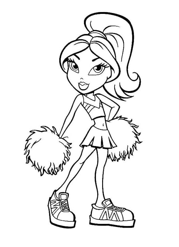 Desenho de Bratz em Pose de Desfile para Colorir e Imprimir e Pintar