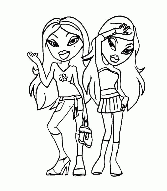 Desenho de Bratz Fashion para Colorir e Imprimir e Pintar
