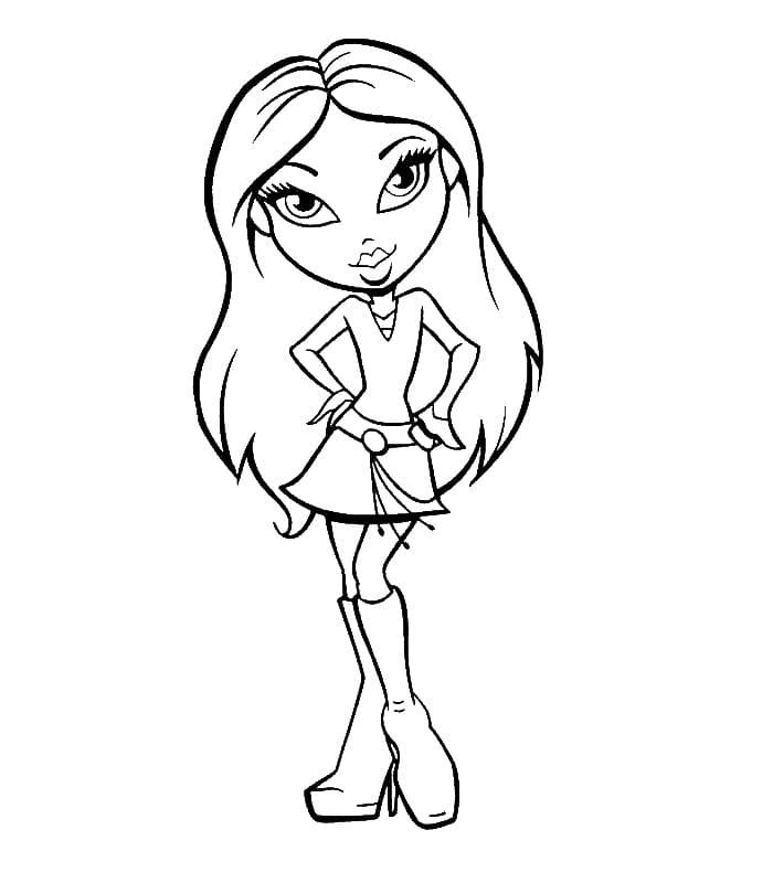 Desenho de Bratz para Colorir e Imprimir Grátis e Pintar