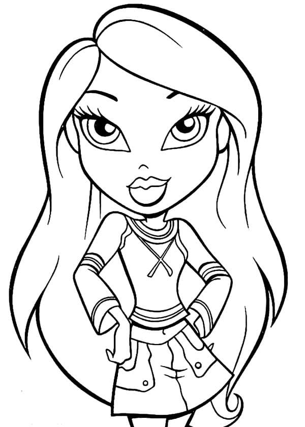 Desenho de Bratz Pdf para Colorir e Imprimir e Pintar