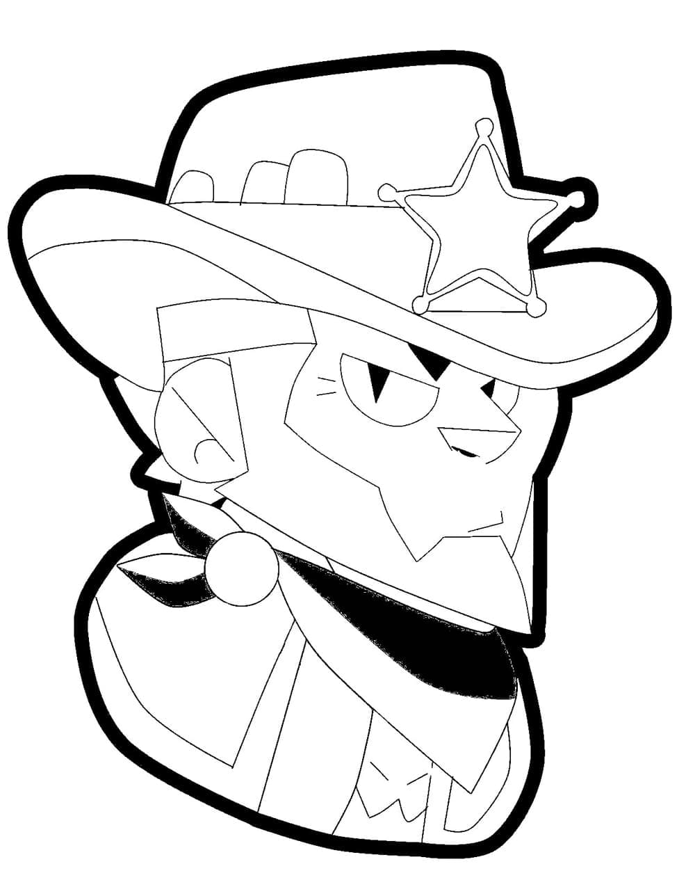 Desenho de Byron Brawl Stars para Colorir e Pintar