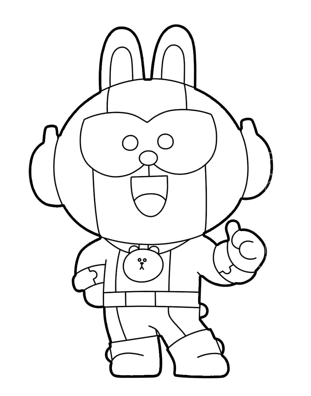 Desenho de Cony Max de Brawl Stars para Colorir e Pintar