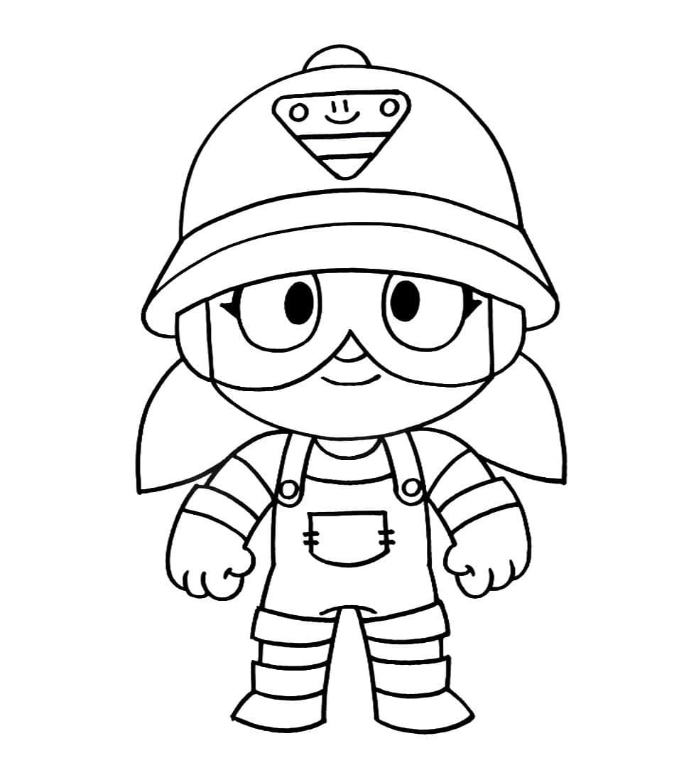Desenho de Jacky de Brawl Stars para Colorir e Pintar