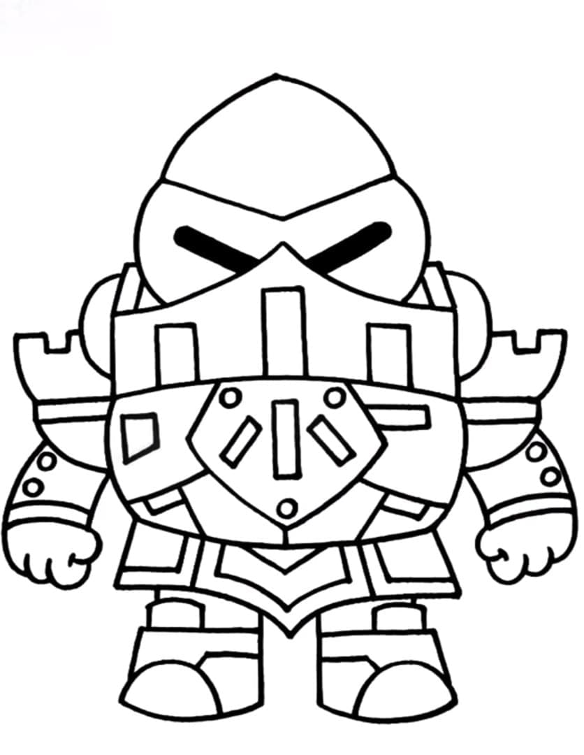 Desenho de Mecha Surge de Brawl Stars para Colorir e Pintar