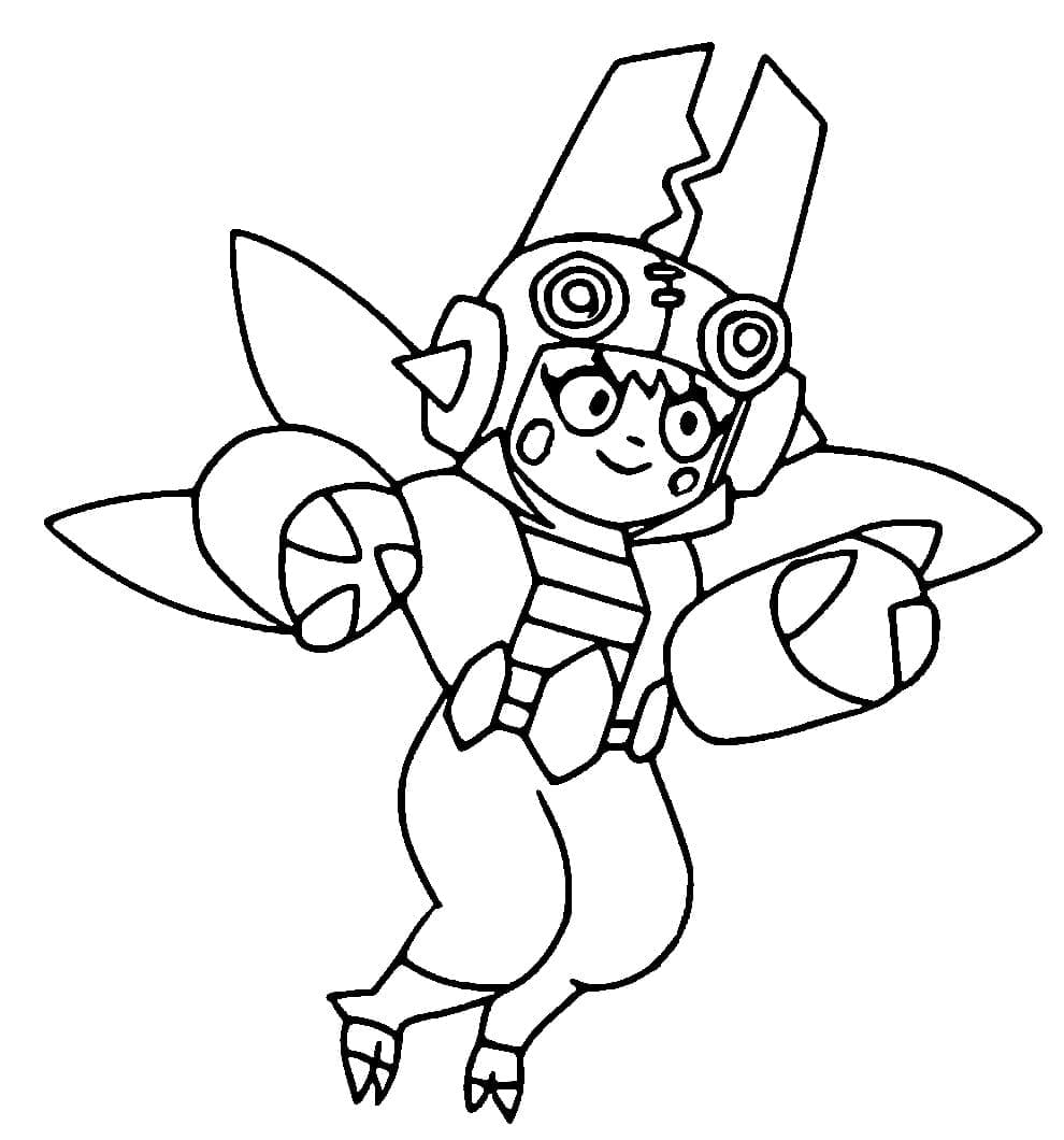 Desenho de Mega Beetle Bea de Brawl Stars para Colorir e Pintar