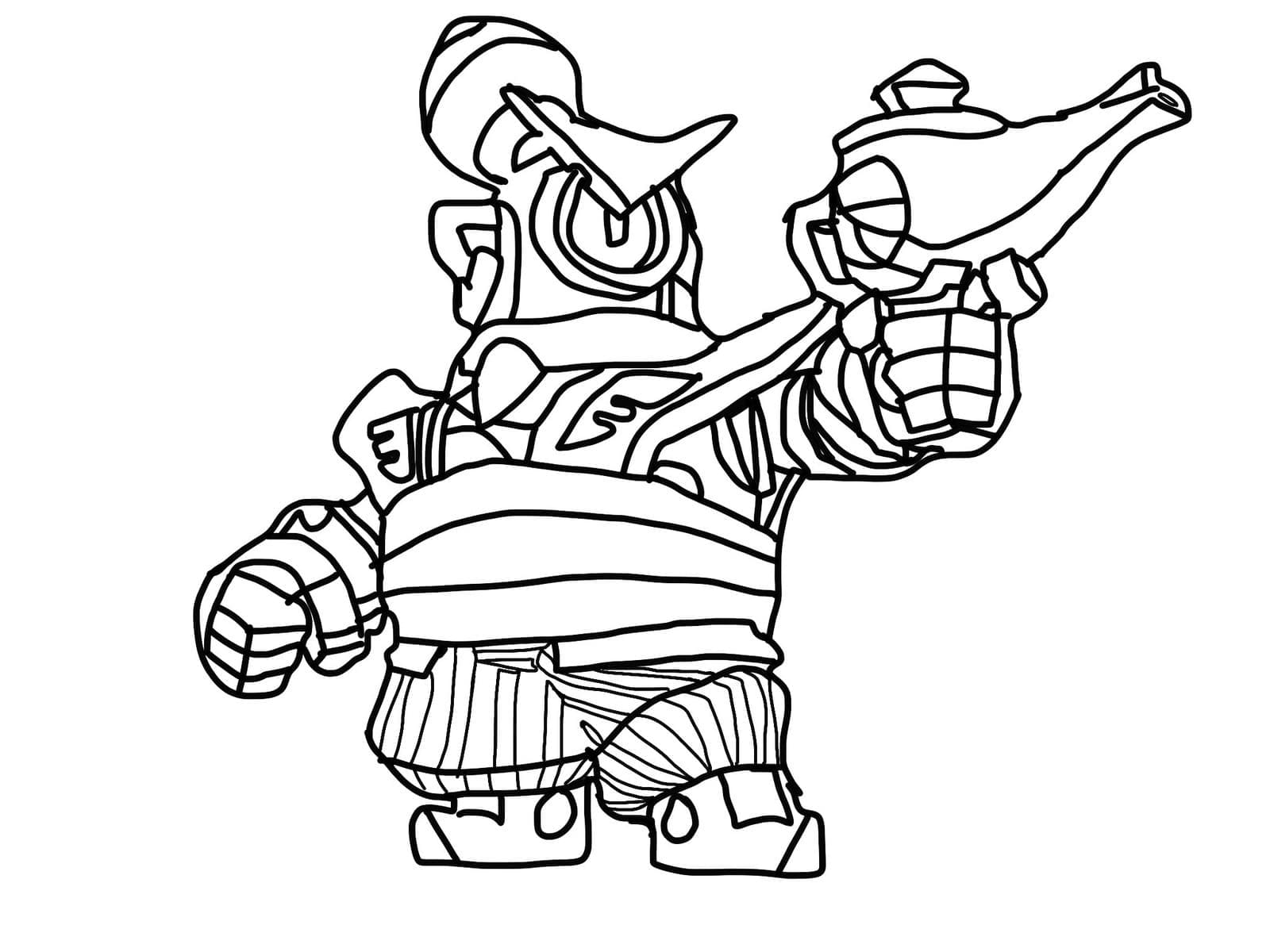 Desenho de Rico Guard de Brawl Stars para Colorir e Pintar