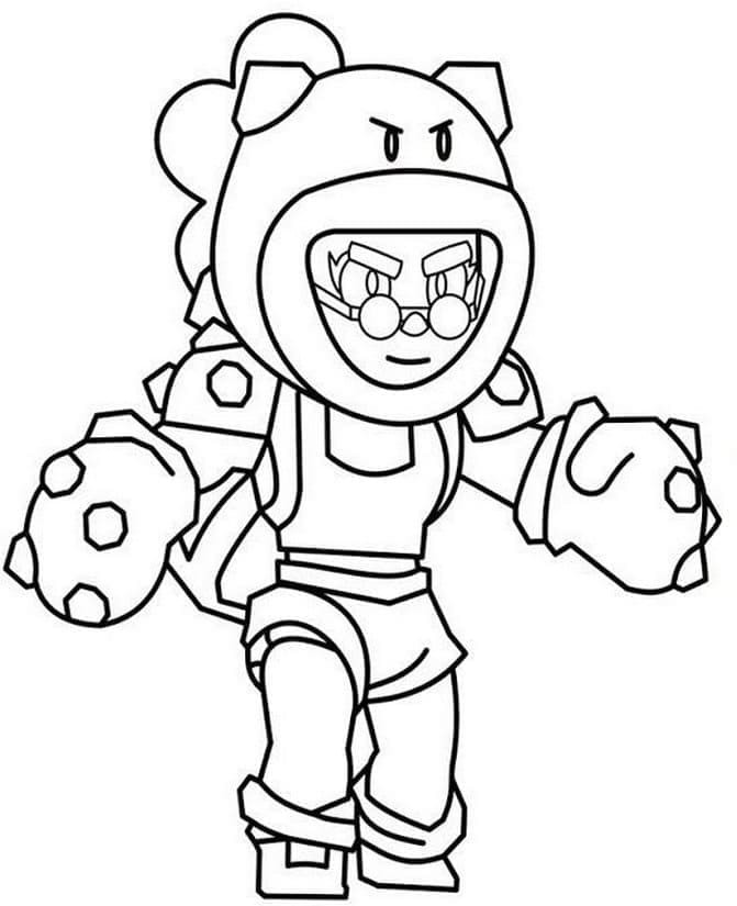 Desenho de Rosa Brawl Stars para Colorir e Pintar