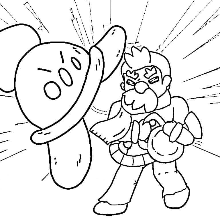 Baixar Desenho Gale Brawl Stars para Colorir com Giz e Pintar