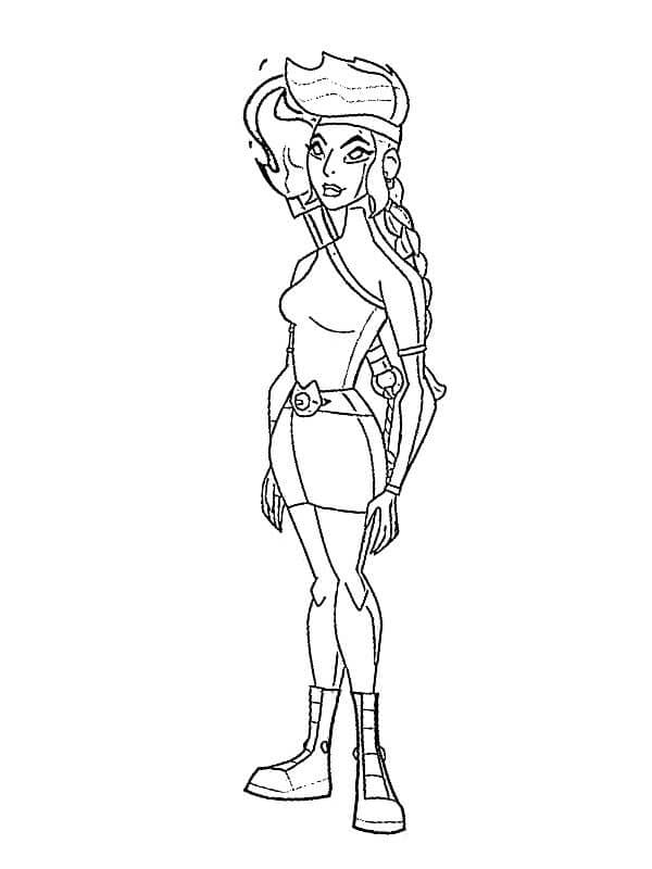 Desenho de Amber Brawl Stars para Colorir e Pintar com Tinta Guache