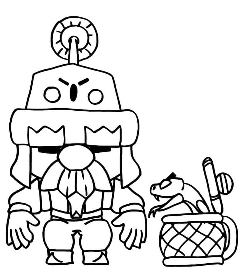 Desenho de Gale Brawl Stars para Colorir e Imprimir Grátis e Pintar