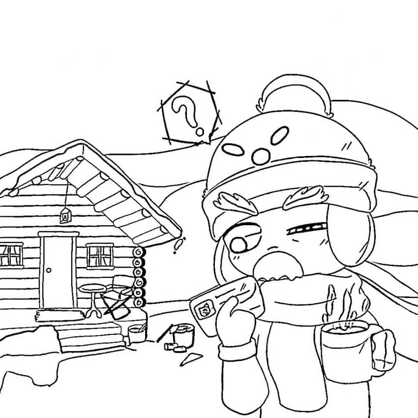 Desenho de Gale Brawl Stars para Colorir e Imprimir Pdf Grátis e Pintar