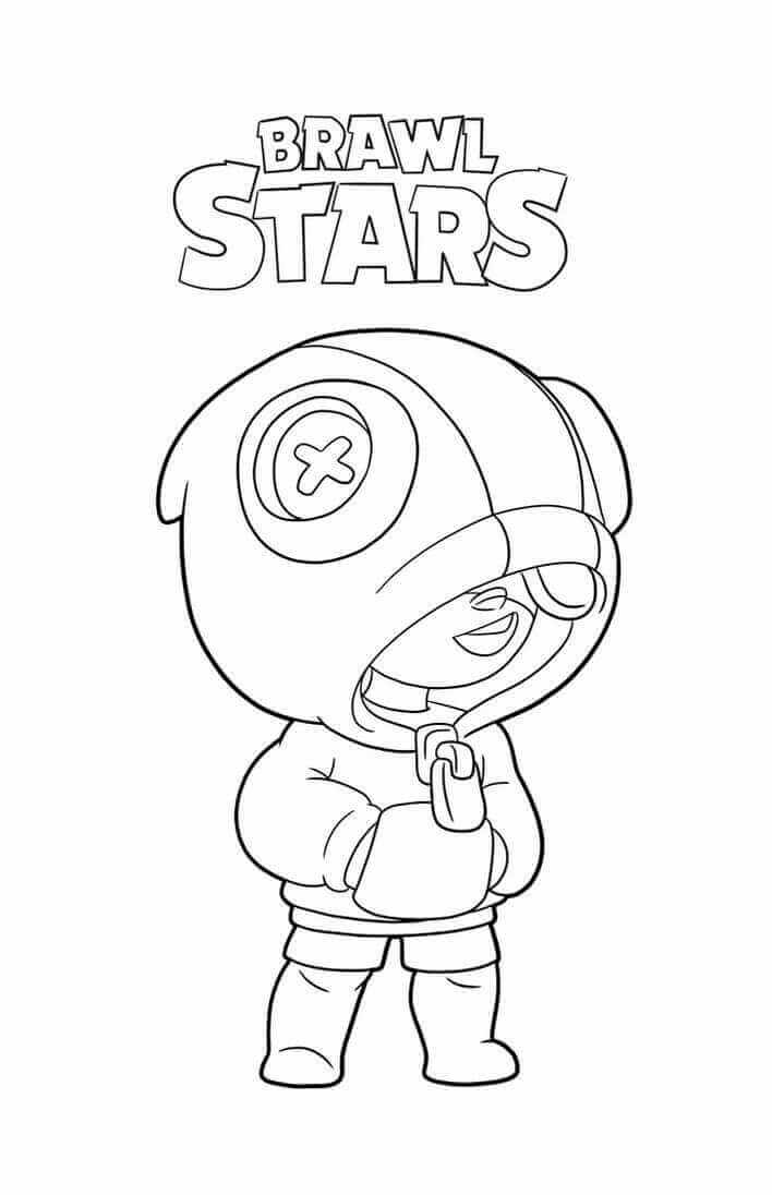 Desenho de Leon Brawl Stars para Colorir e Imprimir Grátis e Pintar