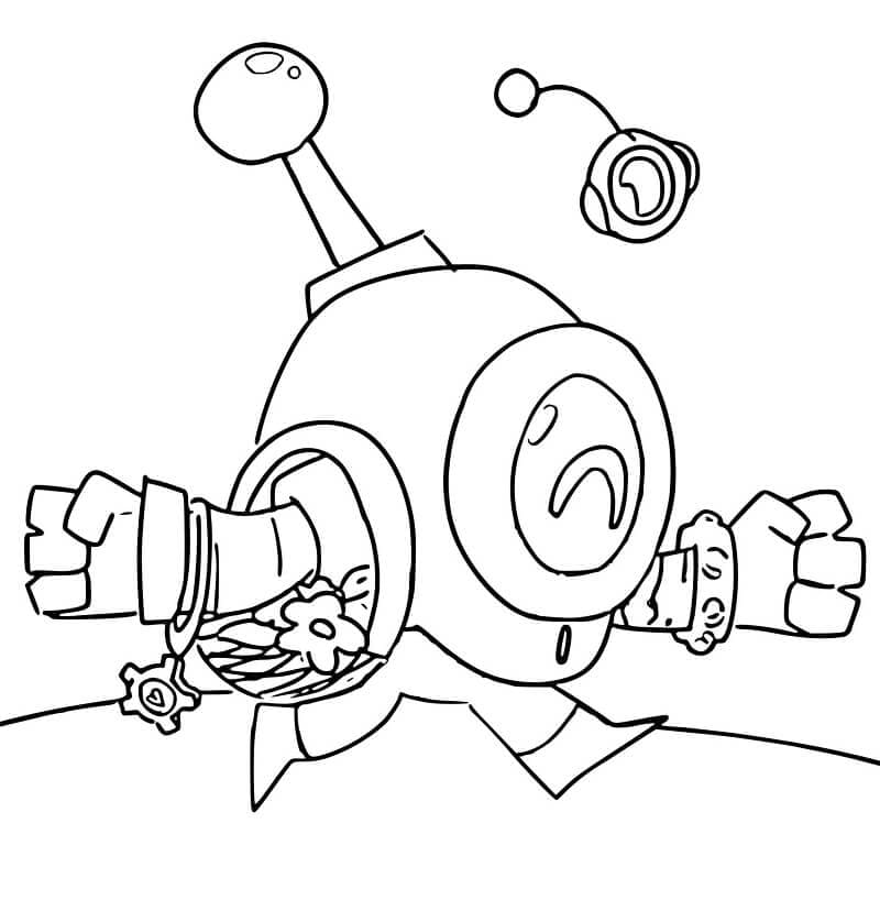 Desenho de Nani Brawl Stars para Colorir com Lápis de Cor e Pintar