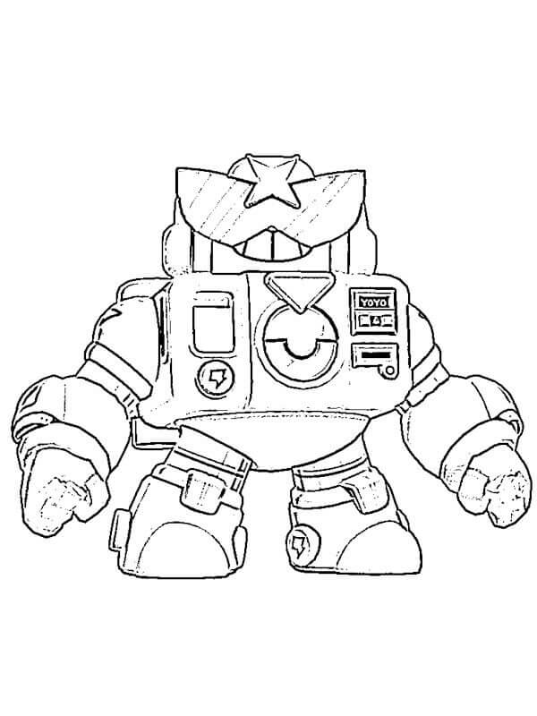 Desenho de Surge Brawl Stars para Colorir com Lápis de Cor e Pintar