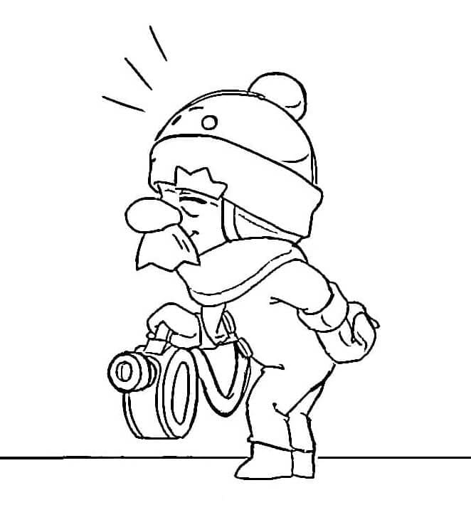 Desenho Gale Brawl Stars para Colorir e Pintar